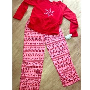 Girls sz Large pj set new w tags Christmas knit
